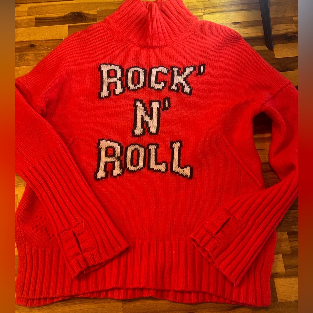 Zadig & Voltaire Red 'Rock 'N' Roll' Knit Sweater
